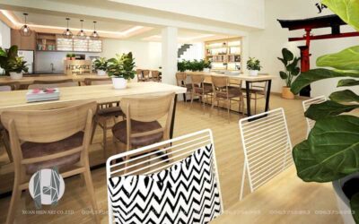 Thiết kế nội thất quán cafe khá lịch sự