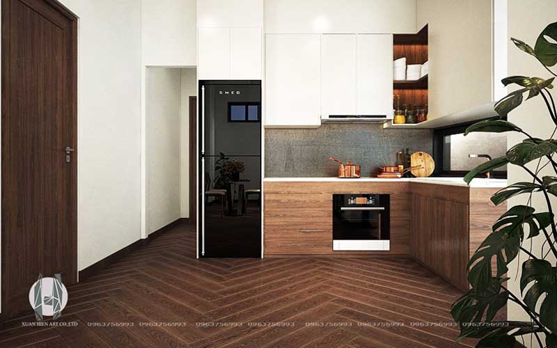 Phòng bếp trong thiết kế nhà phố
