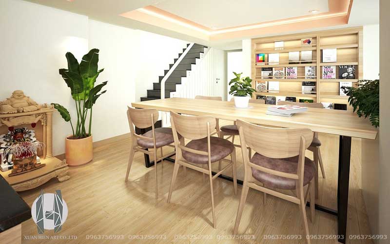 Mẫu thiết kế quán cafe kết hợp du học