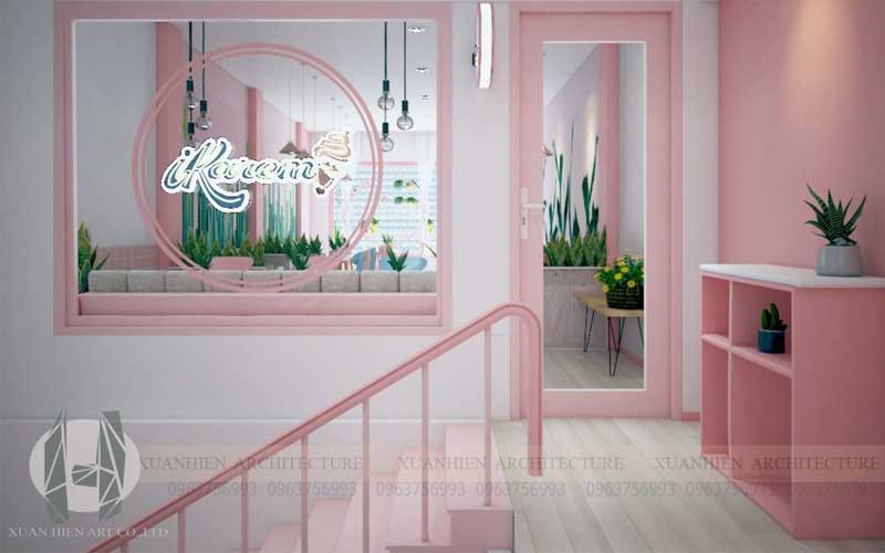 Thiết kế nội thất quán trà sữa