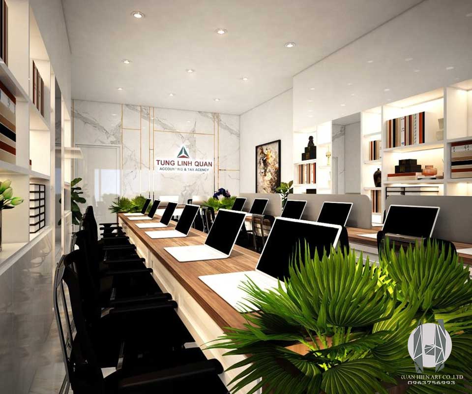 Văn phòng làm việc rộng rãi