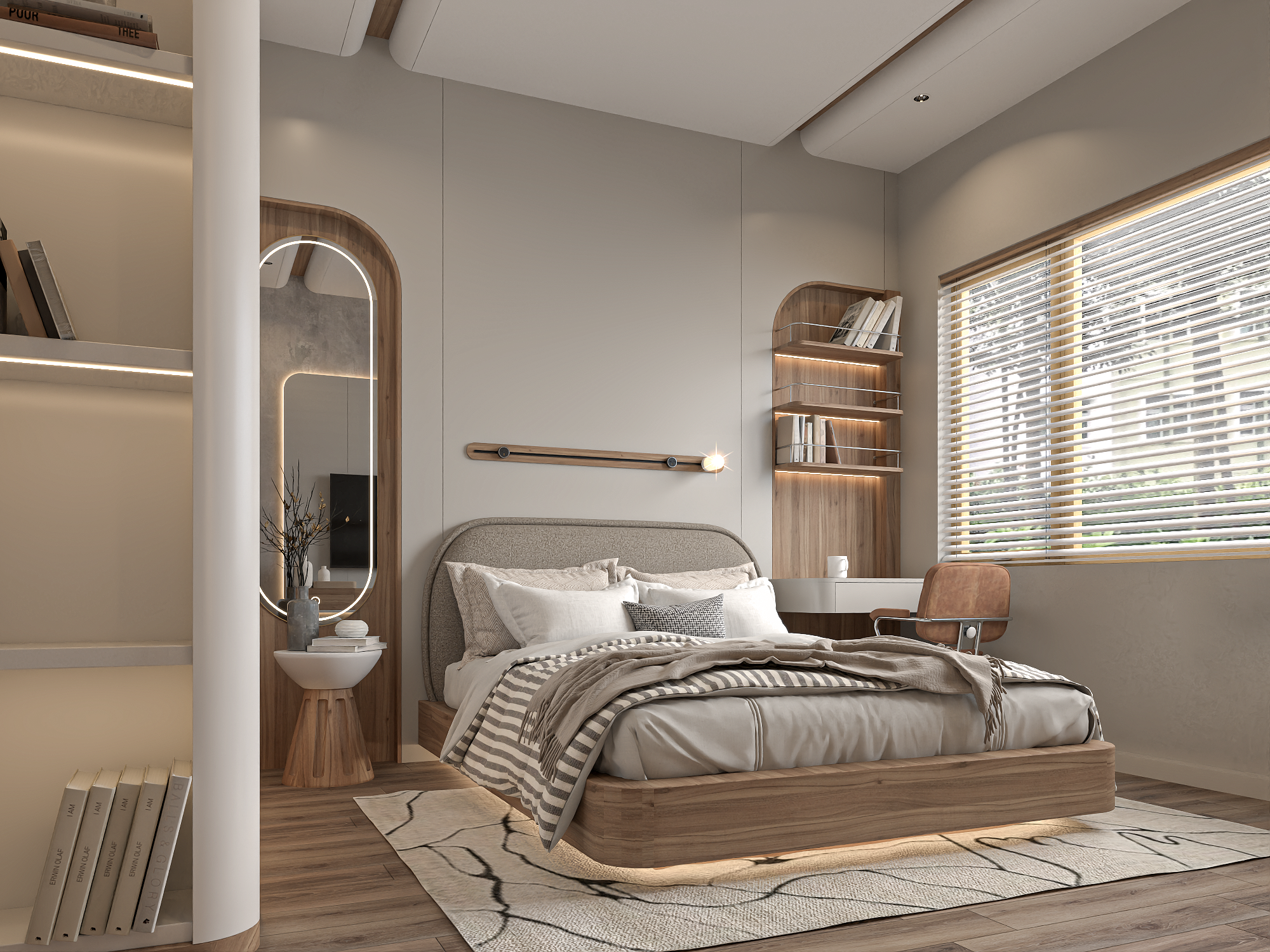 Mẫu phòng ngủ phong cách Wabi Sabi