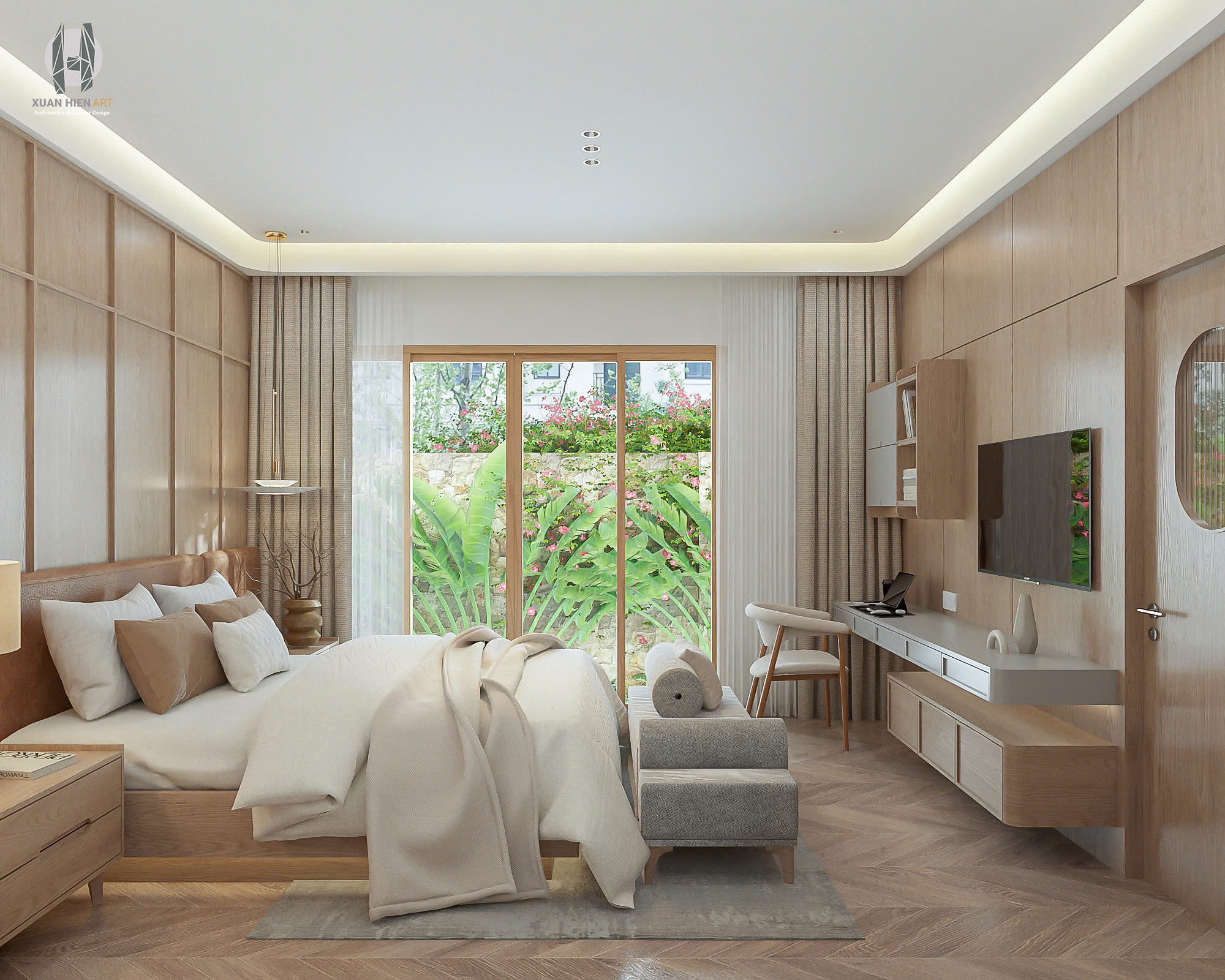 Mẫu phòng ngủ phong cách Wabi Sabi